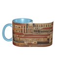thumbnail image 4 of Roma Building Old Coffee Mug Fun Custom Ceramic Mugs 11oz Sky Blue, 4 of 5