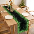 thumbnail image 3 of St. Patrick's Day Table Runner - 60 Inch Long, Kitchen Dining Table Runner Dresser Scarves, Spring Lucky Shamrocks Leaves Black Farmhouse Decor for Coffee Tables Wedding Party Banquet, 3 of 8