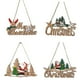 thumbnail image 4 of Injueey Letrero de puerta de Navidad, ventana, pared, colgante de vacaciones, diseño de escena del hogar, placa de madera DIY, decoración Kits de decoración para fiestas Tipo 2, 4 of 6