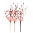thumbnail image 4 of 3 piezas de palitos de bayas artificiales con forma de corazón, palitos florales para manualidades, ramas florales corazon rosa, 4 of 9