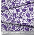 thumbnail image 3 of Soimoi Viscose Chiffon Fabric Leaves & Marigold Artistic Print Fabric by the Yard 42 Inch Wide, 3 of 3