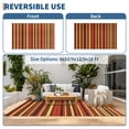 thumbnail image 6 of Garvee 9x12ft Waterproof Outdoor Rugs Modern Striped Area Rug for Patio, Reversible UV-Resistant Plastic Straw Rugs Outdoor Camping Carpet for Porch Deck Backyard Balcony, Blue, 6 of 6
