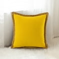 thumbnail image 1 of Funda de almohada de tiro de 18x18 pulgadas suave con funda de almohada con cremallera , funda de cojín funda de almohada, para sofá cama sofá amarillo Colco Fundas de almohada, 1 of 8