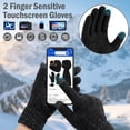 thumbnail image 2 of KOITHOT 3 Pcs Women Winter Beanie Hat Gloves Scarf Set, Chenille Winter Hat with Thick Soft Touch Screen Gloves Long Warm Scarf Knitted Black, 2 of 7
