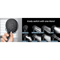 thumbnail image 4 of BRIGHT SHOWERS Rain Shower Head with Handheld Spray Built-in Power Wash, High Pressure Dual Shower Head with Height Adjustable Extension Arm, 3-Way Diverter, 9 Settings Handheld, 69” Long Hose, ORB, 4 of 13