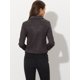 thumbnail image 4 of Chaquecorde mujer Soft Moto Zip Up Pockets Chaquetas de motociclisde gamusintétiGris Oscuro M, 4 of 6