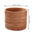 thumbnail image 2 of PAMINGONO Rattan Woven Basket Brown Imitated Rattan Home Storage Organizer, 2 of 8