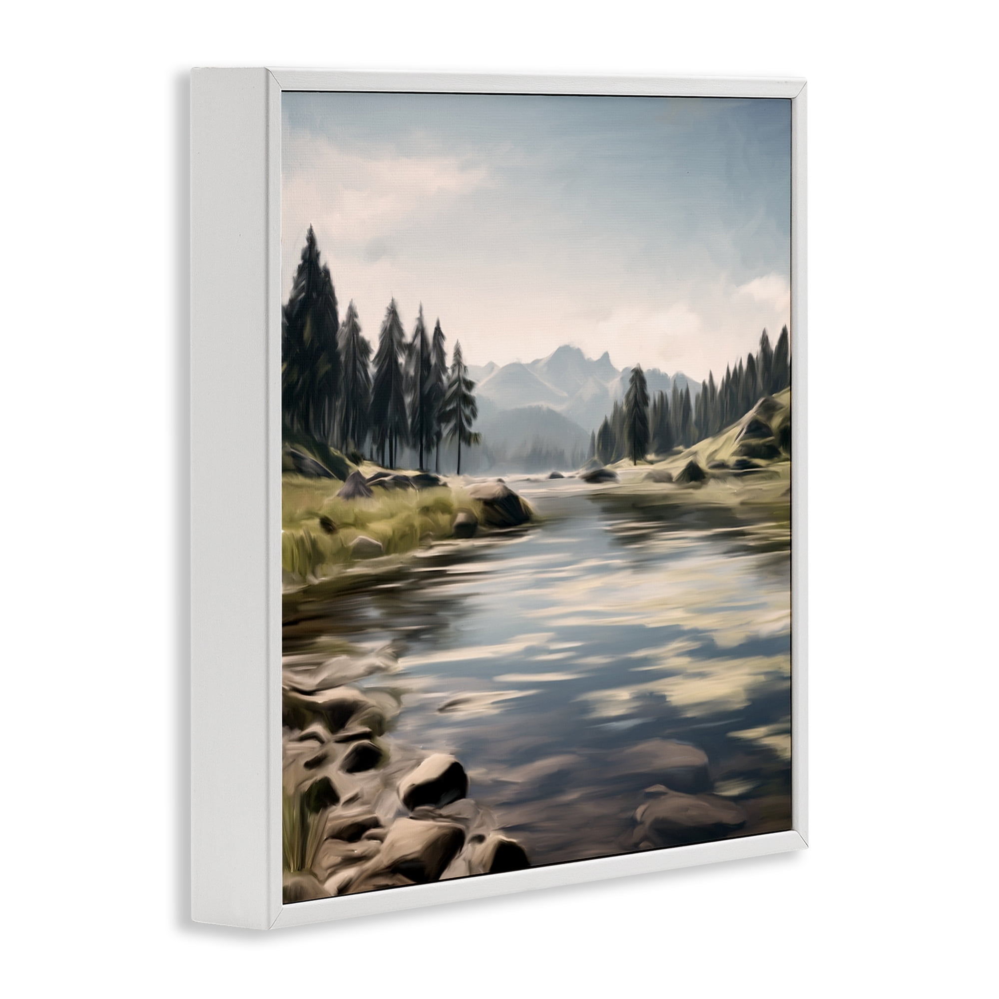 My Hideaway Pond Ripples White Framed Giclee Art, design by Kim Allen