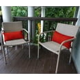 thumbnail image 4 of Vargottam Indoor/Outdoor Polyester Fabric Lumbar Pillow Cover, All-Weather Waterproof Rectangular Cushion Case for Patio Furniture,16" x 24"Set of 2-Red, 4 of 7