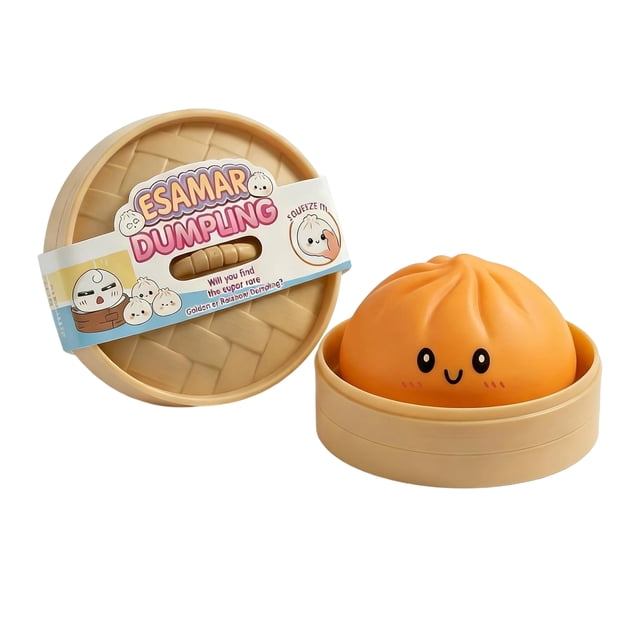 Jouet Souple et Moelleux en Forme de Ravioli Pailleté, à Remontée Lente.