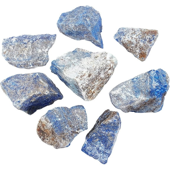 1Bag about 1/2 Lb（227g） Natural Lazuli Rough Stone Tumbled Lazuli Rough Bulk Raw Gemstone Healing Crystals Stones for Reiki Healing Jewelry Making Decoration