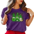 thumbnail image 1 of LSLJS Col Rond Imprimé Trèfle de Saint Patrick Manches Courtes Décontracté Ample Manches Courtes Col Rond Haut/chemise, Cadeaux pour Femmes, 1 of 4
