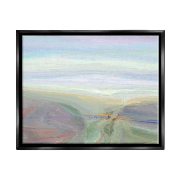 Abstract Pastel Canyon Landscape Abstract Graphic Art Jet Black Framed Art Print Wall Art