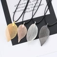 thumbnail image 2 of AYYUFE Women Hollow Leaf Pendant Long Chain Necklace Jewelry Accessory Gift Alloy Gold, 2 of 8