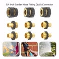 thumbnail image 1 of PEONAVET Water Connection 3/4 Inch Garden Hose Fitting Quick Connector Male and Female Set, 2 Set, 1 of 1
