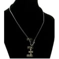 thumbnail image 2 of Mi Amore Beaded Hematite Necklace With Silver-Tone Cross Charm HN05, 2 of 3