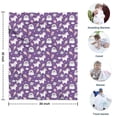 thumbnail image 4 of Purple Cartoon Unicorn Rainbow Cloud Ice Cream Planet Blanket,Comfortable Soft Flannel Throw Blanket,All Season,Warm Lightweight Blankets for Sofa Bed Couch Living Room Chair,30"x40", 4 of 4