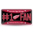 thumbnail image 1 of Detroit Red Wings #1 Fan Glitter License Plate, 1 of 1