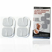 10-Pack Self-adhesive Replacement Gel Pads for Electronic Pulse Stimulators