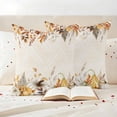 thumbnail image 3 of Fall Grey Orange Outdoor Waterproof Pillow Covers, Thanksgiving Pumpkins Maple Leaf Geometric Decorative Square Throw Pillowcase Sofa Cushion Sham for Patio/Couch/Chair, 26"x26" 2 Pack, 3 of 8