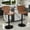 Brown, variant on S-HOME Set of 2 Modern Ergonomic Faux Leather Upholstered Bar Chairs with 360° Swivel Adjustable Height for Home Bar or Kitchen Island Seating, Black
