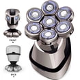 thumbnail image 2 of ReverseClock 5 in 1 Cordless Electric Rotary Shavers Waterproof Razor for Men, with LED Display Bald Head Beard Trimmer Grooming Kit, 2 of 6