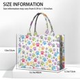 thumbnail image 3 of Large Capacity Tote Bag,White Dog Paw Footprint Handbag Fashion Luxury Tote Bag,15.7"x13"x 5.1" Inches,Laptop Compatible, 3 of 6