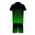 thumbnail image 4 of RUTAYY Men's Outfits 2 Piece Gradient Color Short Sleeve Shirt and Shorts Zipper Indoor Outdoor Activities Classic Seaside Clothing Sets, 4 of 5