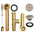 thumbnail image 6 of Westbrass 14" Brass Bathtub Assembly with Trip Lever and Strainer Drain, Satin Nickel, 6 of 17