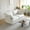 White, variant on bokifol Modular Sectional Sofa,Cloud Couch for Living Room,Love Seat With 2 Pillows,2-Seat Easy to Assemble for Apartments and Living Rooms,White