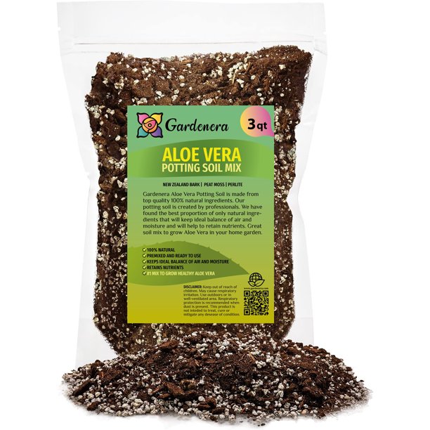 ⭐ Premium Aloe Vera Potting Soil Mix (3 Quart Bag)