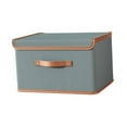 thumbnail image 4 of Tnarru Bac de Rangement avec Couvercle Conteneur d'Organisation Boîte de Rangement avec Couvercle Panier de Rangement en Tissu Organisateur de Rangement pour Organiser Garage Gris 50x35x31cm, 4 of 8