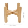 thumbnail image 2 of Etereauty 5.62" x 5.62" x 4.32" Brown Wood Plant Stand, 2 of 6