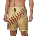 thumbnail image 1 of Balery Vintage Baseball Bañador para hombre, shorts de playa de secado rápido con entrepierna y forro de compresión-Large, 1 of 6