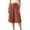 Watermelon Red, variant on cocolona Womens Casual Loose High Waist Linen Pants Elastic Waist Straight Wide Leg Cropped Lounge Pants with Pockets
