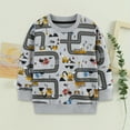 thumbnail image 5 of Jamsmile Toddler Boys Sweatshirts Long Sleeve Crewneck Graphic Print Knit Casual Pullover Autumn Winter Lined Boys Hoodies, 5 of 9