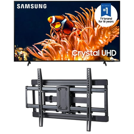 SAMSUNG 65” Class DU8000B Crystal UHD 4K Smart TV UN65DU8000BXZA 2024 and onn. Full Motion TV Wall Mount for 50" to 86" TVs, up to 15° Tilting