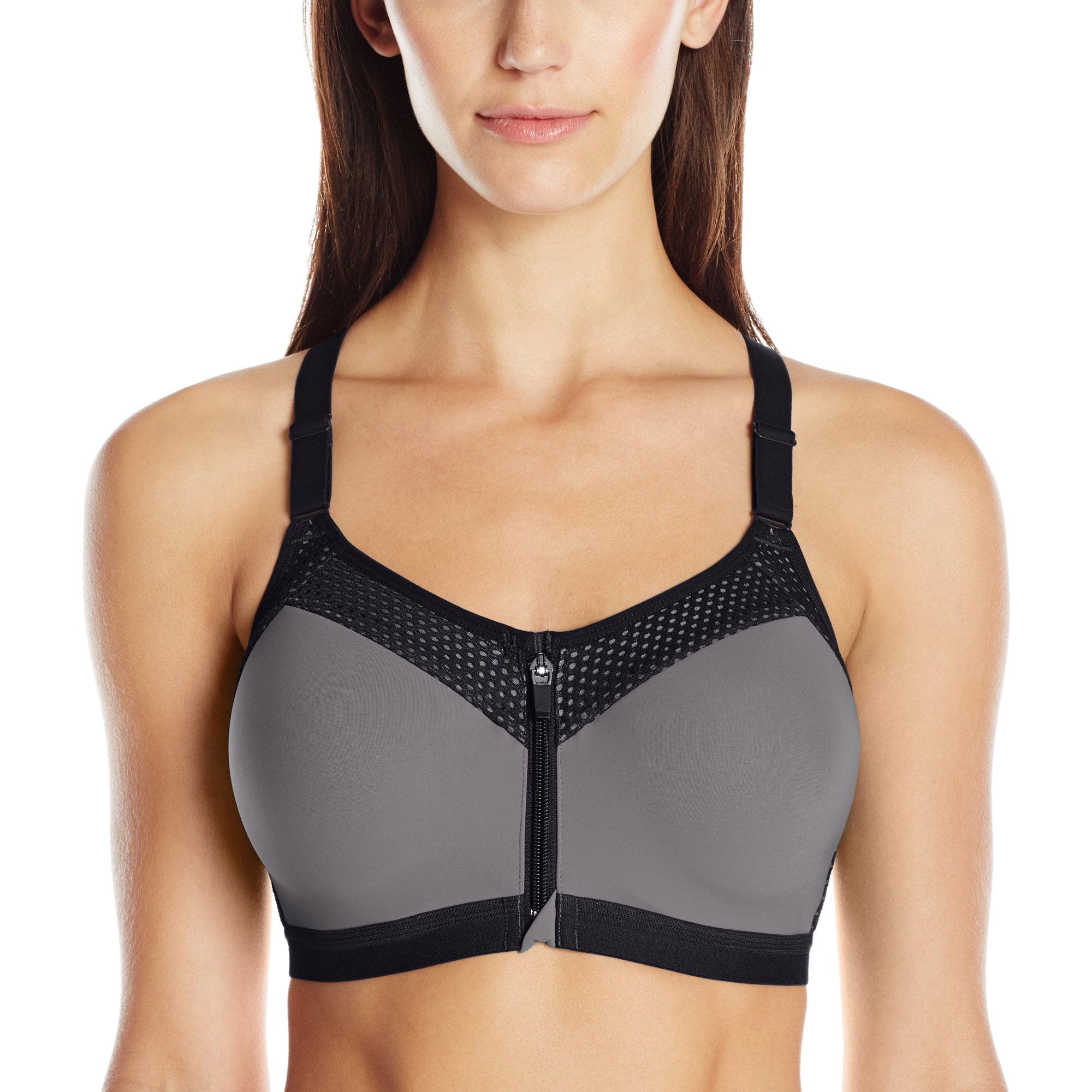 wacoal sports bra zip front