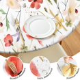 thumbnail image 4 of Pioneer Flower Floral Print Pattern Round Fitted Tablecloth with Elastic Edge,Dining Table Cover Waterproof,Outdoor Round Tablecloth for Camping,Dining,Indoor and Outdoor, 4 of 7