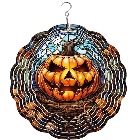 Halloween Pumpkin Wind Spinner, Garden Décor, Yard Décor, Porch Decor