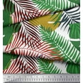 thumbnail image 2 of Soimoi Green Heavy Canvas Fabric Tropical Leaves Print Sewing Fabric Yard 58 Inch Wide, 2 of 3