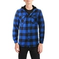 thumbnail image 1 of Hat and Beyond Men's Flannel Hooded Shirt Long Sleeve Lined Jacket, 1 of 6