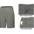 thumbnail image 4 of Little Donkey Andy 8 Inch Inseam Golf Shorts for Women Bermuda Quick Dry Elastic Waist Shorts for Hiking Travel Casual Gray M, 4 of 6