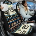 thumbnail image 3 of Binienty Dog Paw Automotive Seat Cover Set Cute Soft Plush Car Seat Covers Fluffy Front Seats Vehicle Cushion Fuzzy Winter Car Accessories Universal Fit, 3 of 8