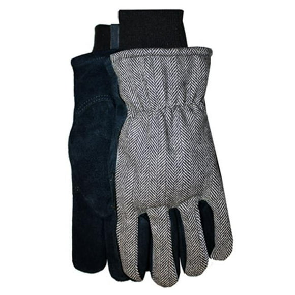 Midwest Qualité Gloves 255838 Dames Chevrons Plaid Laine Gant de Dos&44; Grand