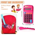 thumbnail image 2 of 24 calculadoras básicas para estudiantes, calculadoras pequeñas de bolsillo, mini calculadoras portátiles de doble potencia., 2 of 4