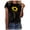 Black womens shirts, variant on Wycnly Womens Shirts Plus Size Loose Fit Cute Tee Tops Summer Short Sleeve Crewneck Ladies Sunflower Print Tops and Blouses Navy m