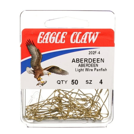 UPC: 0047708056793 | Eagle Claw Aberdeen Light Wire Non-Offset Fishing Hook  Gold