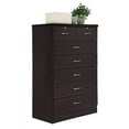 thumbnail image 2 of Hodedah 7-Drawer Chest with Locks on 2-Top Drawers in Chocolate, 2 of 10
