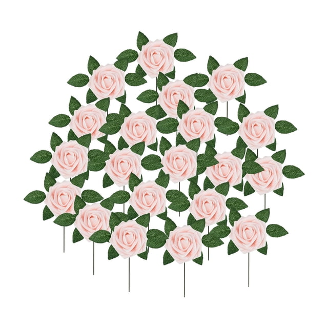 Cabezas de rosas artificiales de espuma, flores, ramo de novia para boda, decoraciones para el hogar